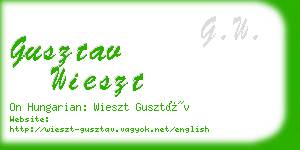 gusztav wieszt business card